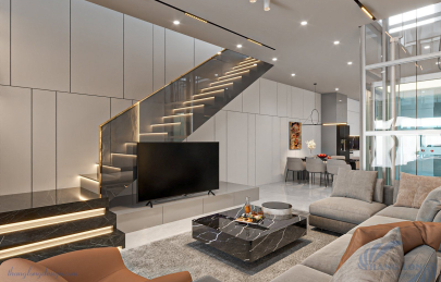 Thiết kế và thi công nội thất nhà phố Nguyễn Văn Cừ - Long Biên - HN